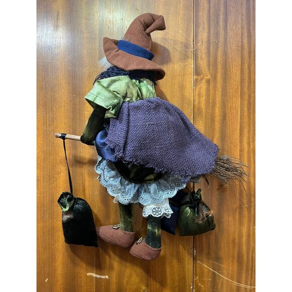 Vintage Hanging Kitchen Witch Good Luck Doll Baba Yaga Halloween 16" Magic Spell - Picture 3 of 7